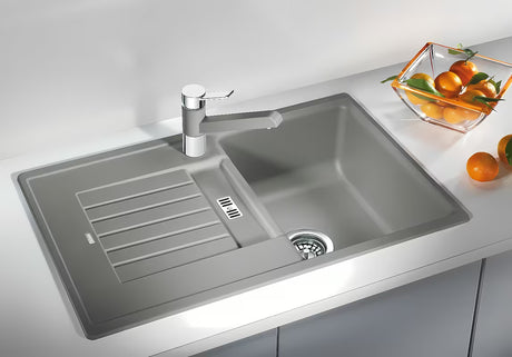 Blanco Zia 45 S granitowy zlewozmywak  z ociekaczem, montaż od góry, antracit