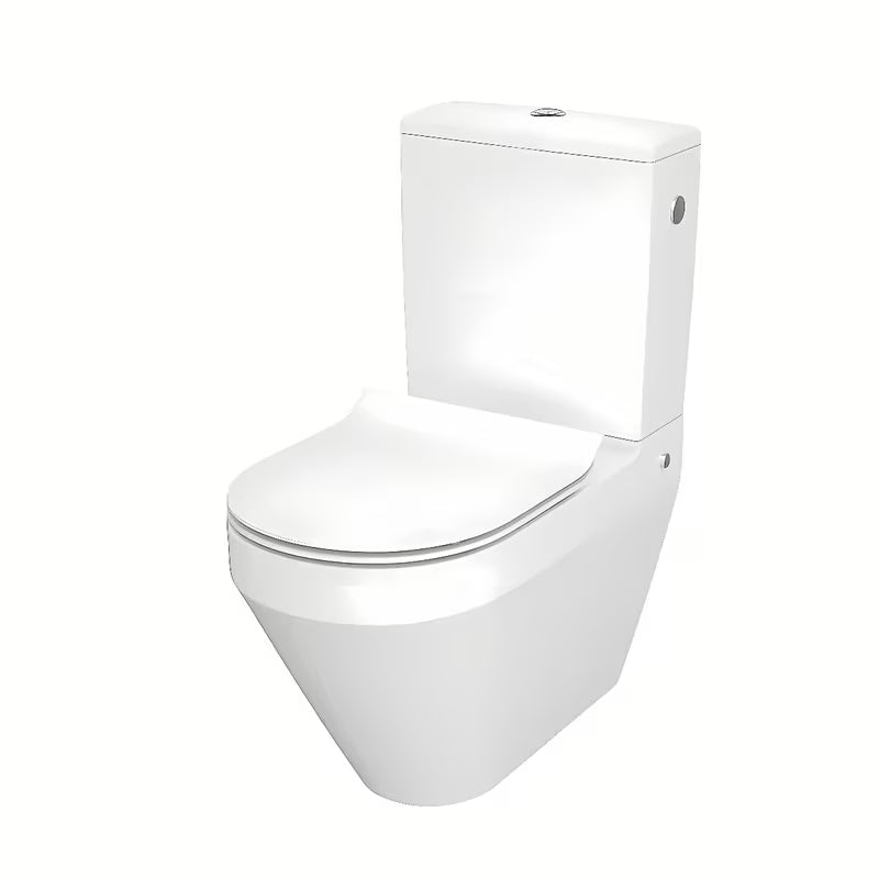 Cersanit Crea miska WC stojąca kompakt bez układu spłukującego z deską soft Close w kolorze białym