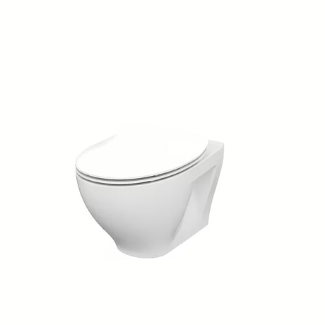 Biała miska WC wisząca Cersanit Dormo z bezkołnierzową konstrukcją i deską soft Close