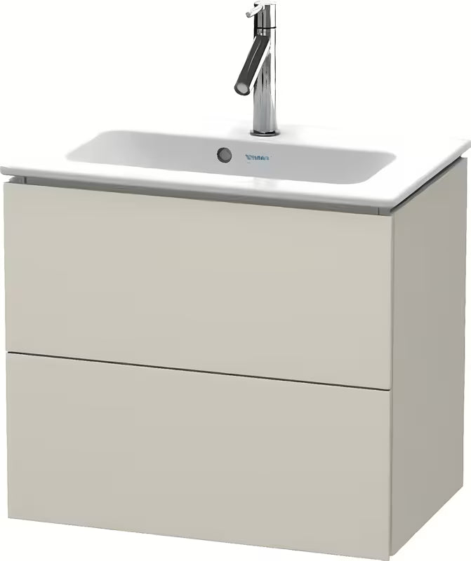 Wisząca szafka pod umywalkę Duravit L-Cube w kolorze taupe mat z designem bezuchwytowym