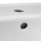 Biała wiszące ceramiczna umywalka Fayans Neo 50 x 40 cm z otworem pro na baterię pośrodku