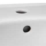 Biała wiszące ceramiczna umywalka Fayans Neo 55 x 44 cm z otworem pro na baterię pośrodku