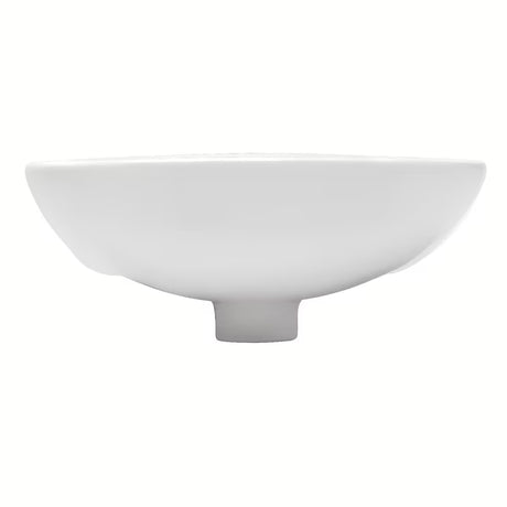 Biała ceramiczna mała umywalka Fayans Neo 40x32 cm z otworem pro na baterię pośrodku
