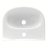 Biała ceramiczna mała umywalka Fayans Neo 40x32 cm z otworem pro na baterię pośrodku