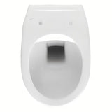 Biały miska WC wisząca Fayans Neo bez układu spłukującego z odpływem poziomym