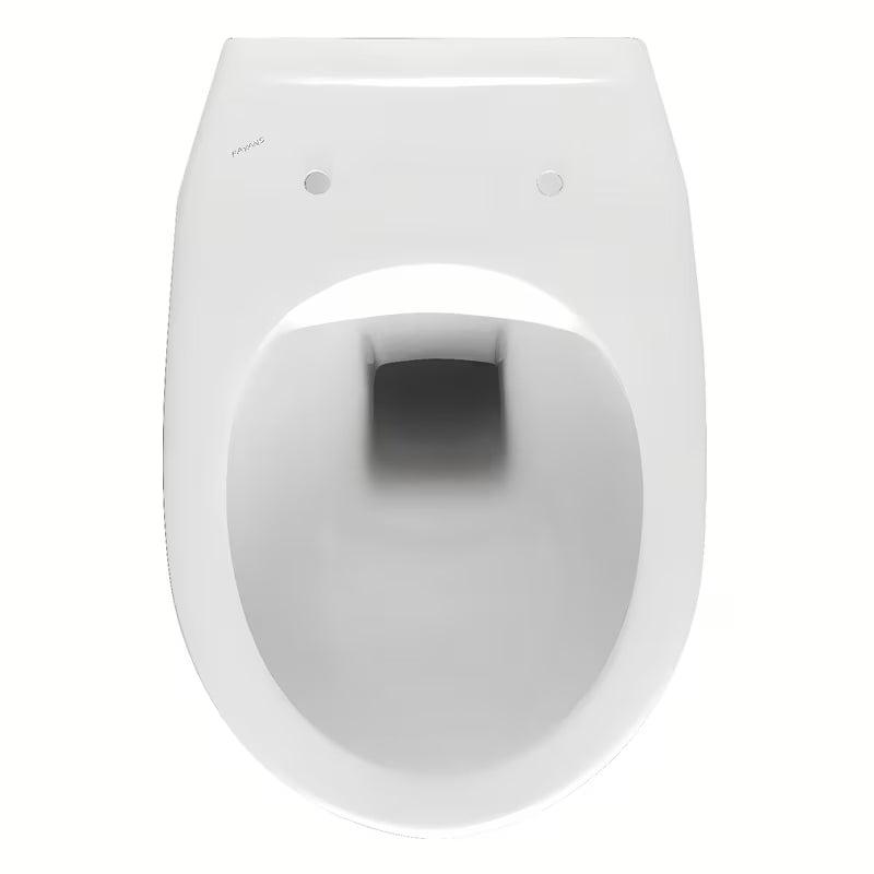 Biały miska WC wisząca Fayans Neo bez układu spłukującego z odpływem poziomym