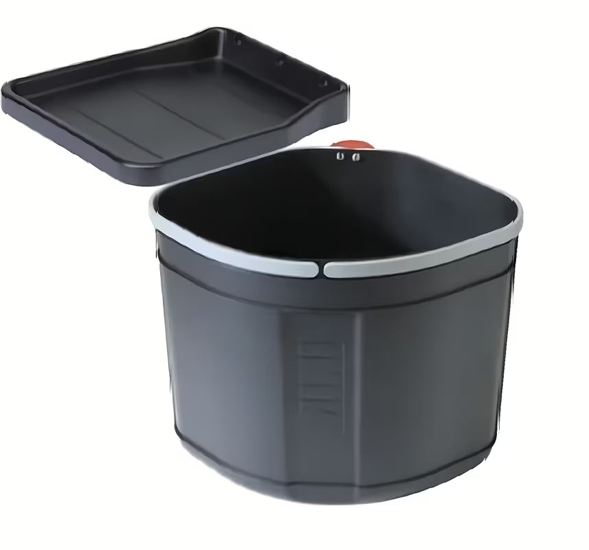 Do Zabudowy kosz na śmieci Franke Sorter 17,5 l w kolorze czarnym z półką nad koszem
