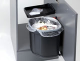 Do Zabudowy kosz na śmieci Franke Sorter 17,5 l w kolorze czarnym z półką nad koszem
