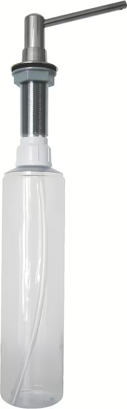 Chromowany dozownik płynu do naczyń Franke Basic z napełnianiem od góry i pojemnością 500 ml.