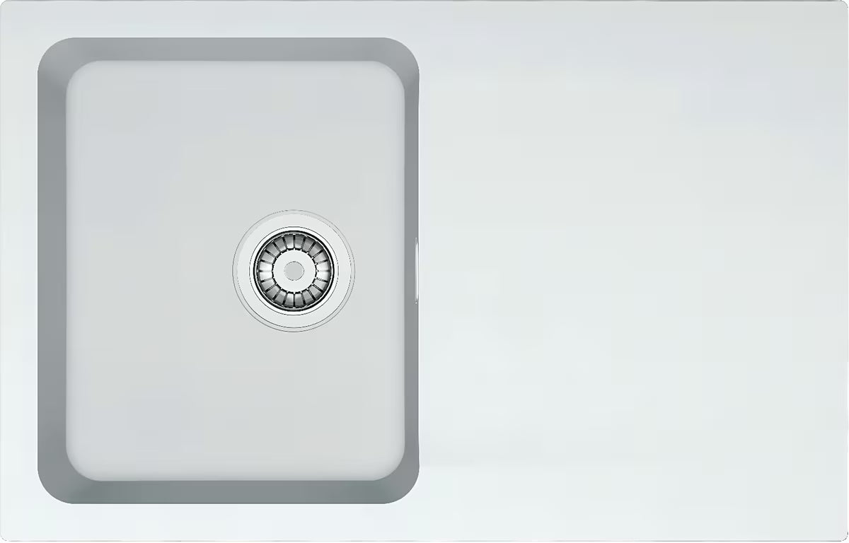 Biały zlewozmywak  Franke OID 611-78 z Tectonite z ociekaczem odwracalnym pro montaż nablatowy 