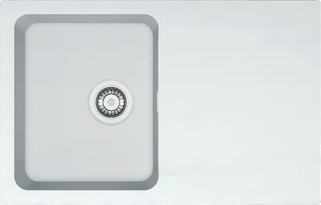 Biały zlewozmywak  Franke OID 611-78 z Tectonite z ociekaczem odwracalnym pro montaż nablatowy 