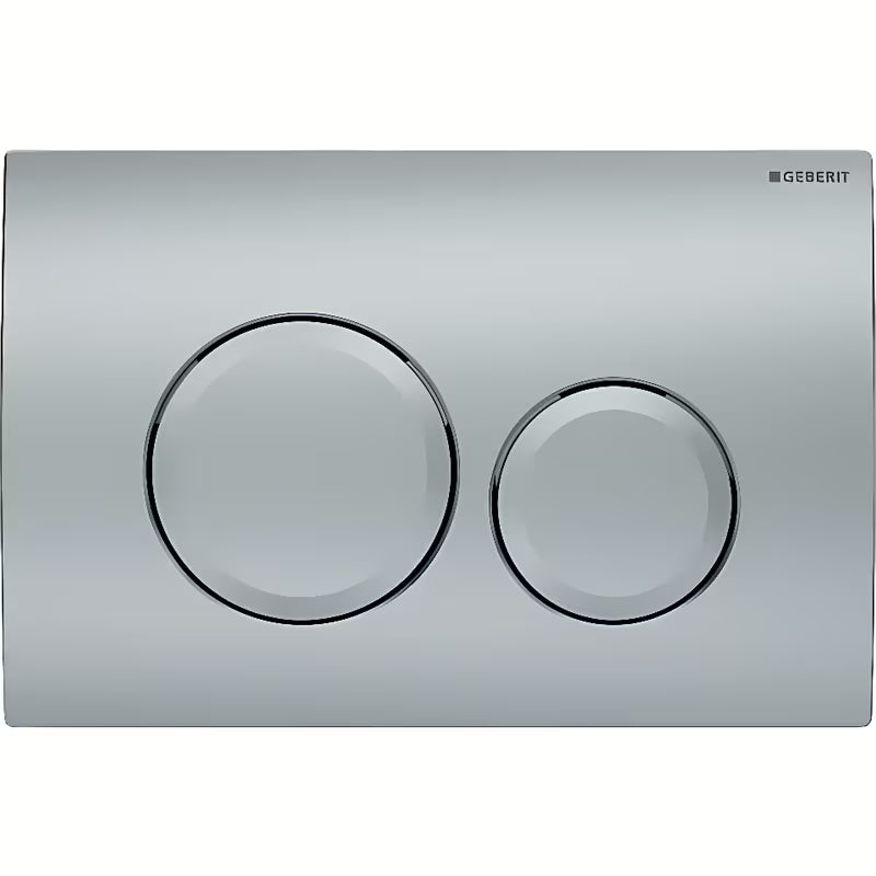 Przycisk spłukujący Geberit Delta20 w matowym chromie pro do stelaża podtynkowego Geberit Delta.