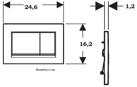 Czarny przycisk spłukujący dwudzielny przycisk spłukujący Geberit Sigma pro do stelaży podtynkowych Geberit Sigma