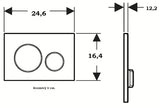 Przycisk spłukujący Geberit Sigma20 w wykończeniu Stainless-Brushed pro do stelaży podtynkowych Geberit Sigma
