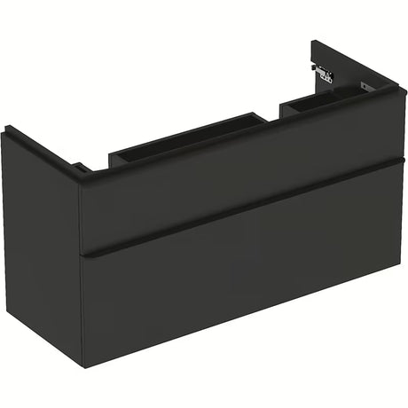 Wisząca szafka pod umywalkę Geberit Smyle Square 118,4x62x47 cm w kolorze antracytowym, dekor lawa.
