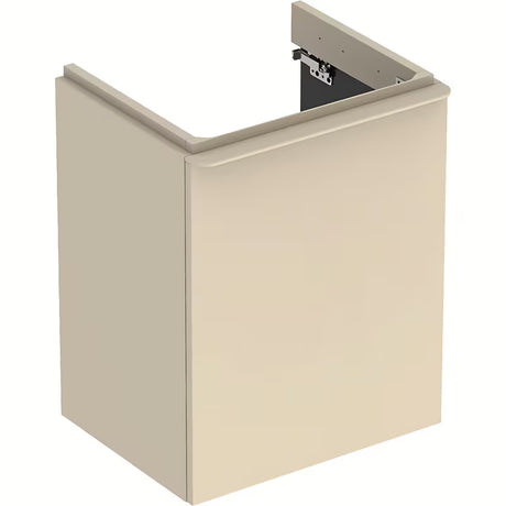 Geberit Smyle Square wisząca szafka pod umywalkę w kolorze szarym z lewym kierunkiem otwierania