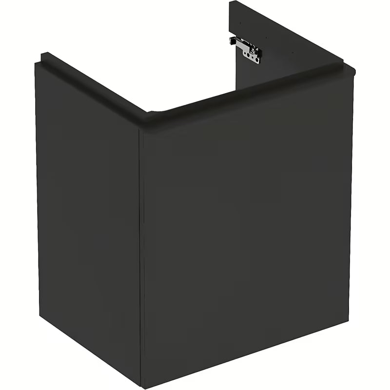 Wisząca szafka pod umywalkę Geberit Smyle Square w dekorze antracyt lawa, 53,6x62x43,3 cm.