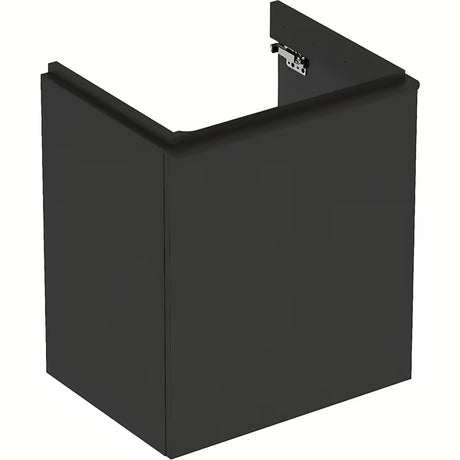 Wisząca szafka pod umywalkę Geberit Smyle Square w dekorze antracyt lawa, 53,6x62x43,3 cm.
