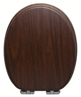 Glacera DESKA sedesowa z MDF w dekorze orzecha z zawiasami soft Close i mocowaniem Easy