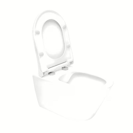 Miska WC Wisząca Glacera Ava w białej ceramice z połyskiem, w technologii Rimless i z ukrytym mocowaniem