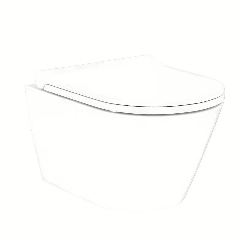 Biały miska WC wisząca Glacera Ava z deską soft Close z ukrytym mocowaniem