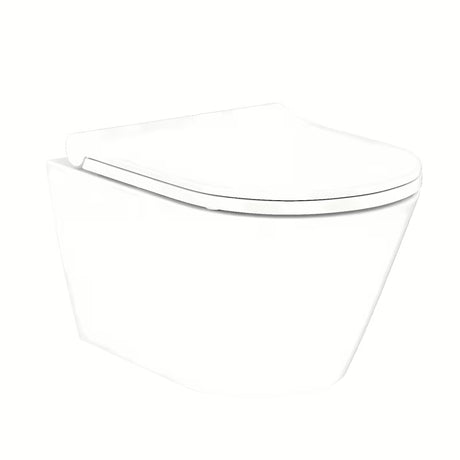 Biały miska WC wisząca Glacera Ava z deską soft Close z ukrytym mocowaniem
