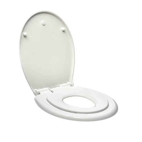 Biała dziecięca DESKA sedesowa Glacera Babynew ze zintegrowaną wkładką i wolnym opadaniem soft Close.