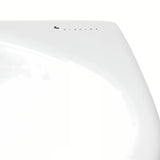 Biała ceramiczna narożne mała umywalka Glacera Bigio 42x29,5 cm z otworem na baterię po lewej stronie