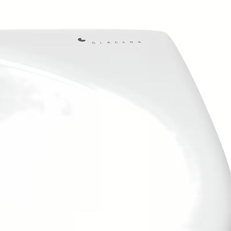 Biała ceramiczna narożne mała umywalka Glacera Bigio 42x29,5 cm z otworem na baterię po lewej stronie