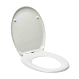 Biała uniwersalna DESKA sedesowa Glacera Easy z duroplastu z soft Close i mocowaniem EasyLock