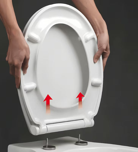 Biała DESKA sedesowa Glacera Easy z duroplastu z cichym soft Close opadaniem i mocowaniem EasyLock
