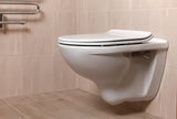 Biała supercienka DESKA sedesowa Glacera EasySlim33 z duroplastu z soft Close i mocowaniem EasyLock