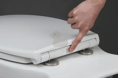 Biała supercienka DESKA sedesowa Glacera EasySlim33 z duroplastu z soft Close i mocowaniem EasyLock