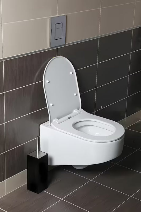 Biała supercienka DESKA sedesowa Glacera EasySlim44 z duroplastu z zawiasami soft Close i mocowaniem EasyLock.