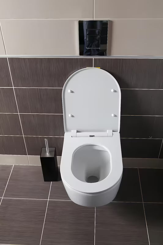 Biała supercienka DESKA sedesowa Glacera EasySlim44 z duroplastu z zawiasami soft Close i mocowaniem EasyLock.