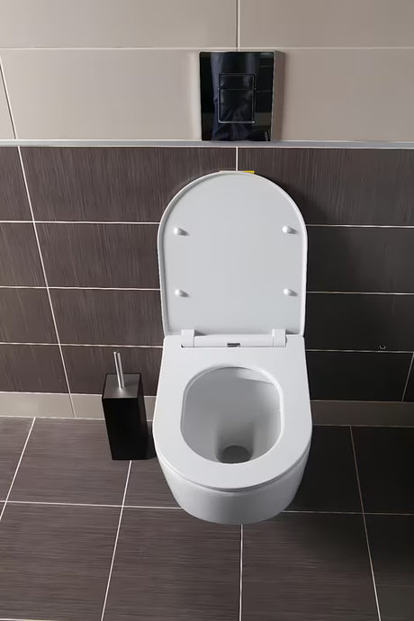 Biała supercienka DESKA sedesowa Glacera EasySlim44 z duroplastu z zawiasami soft Close i mocowaniem EasyLock.