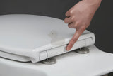 Biała supercienka DESKA sedesowa Glacera EasySlim44 z duroplastu z zawiasami soft Close i mocowaniem EasyLock.