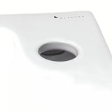 Biała ceramiczna mała umywalka Glacera Project 45x24 cm z otworem na baterię po prawej stronie