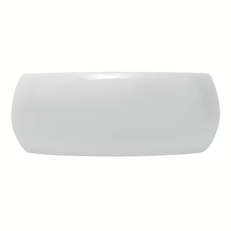 Okrągła biała ceramiczna umywalka nablatowa  Glacera Vallone bez przelewu