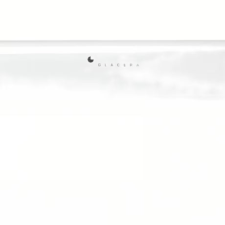 Biała ceramiczna umywalka nablatowa  Glacera Vallone 49 x 30 cm bez przelewu o zaokrąglonym kształcie.