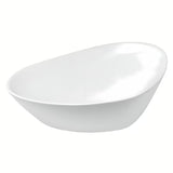 Biała ceramiczna umywalka nablatowa  Glacera Vallone bez przelewu o wymiarach 58,5x38,5 cm.