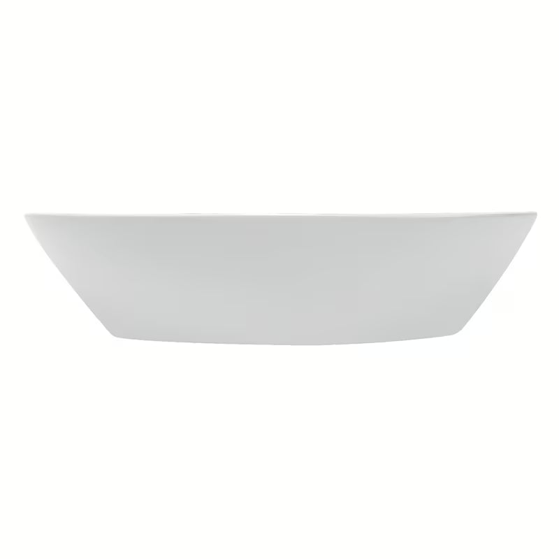 Biała ceramiczna umywalka nablatowa  Glacera Vallone bez przelewu o wymiarach 58,5x38,5 cm.