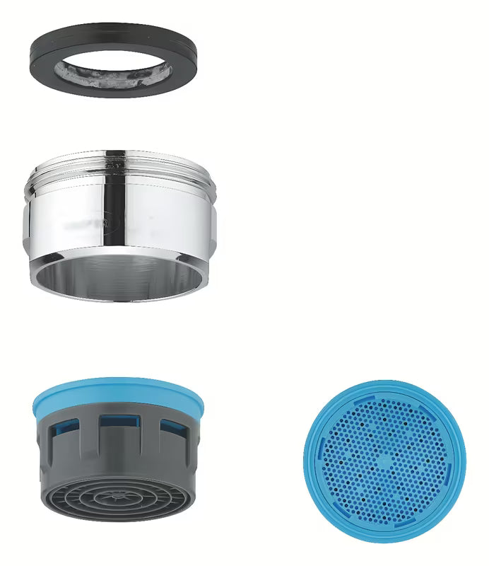 Zapasowy perlator Grohe M24x1 z gwintem zewnętrznym w chromowanym wykończeniu Grohe StarLight.