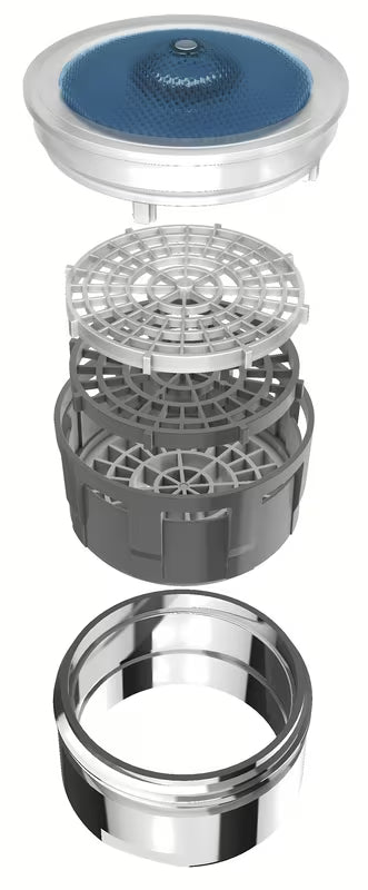 Chromowany perlator Grohe z gwintem zewnętrznym M 24 x 1 i powłoką Grohe StarLight