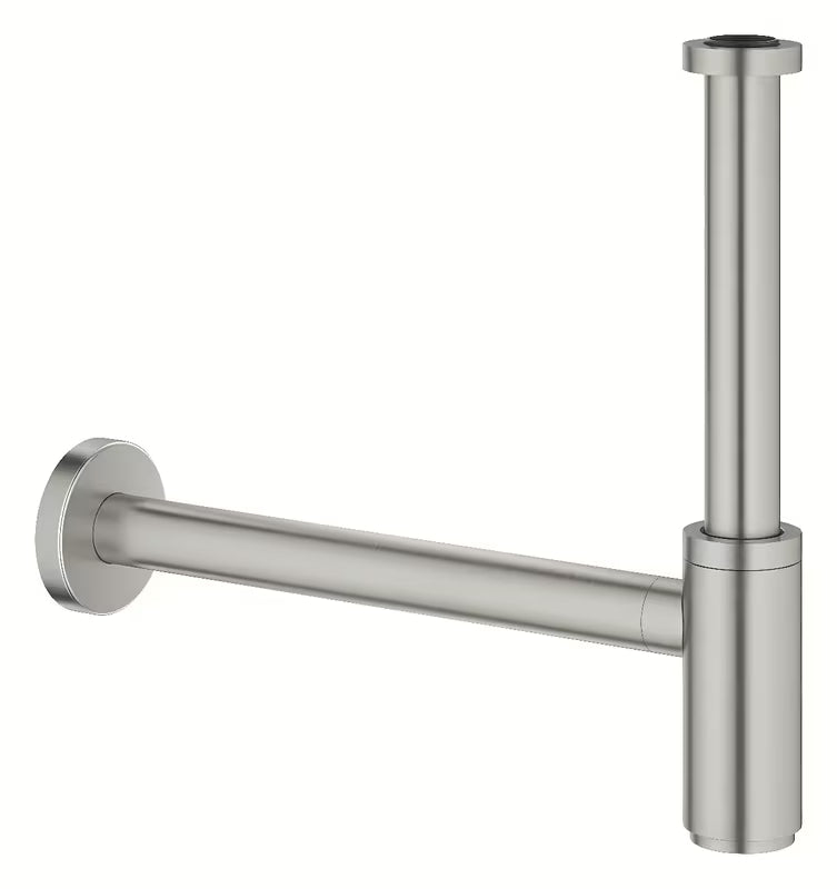 Syfon umywalkowy Grohe supersteel DN 32 z dużą rozetą i zakręcanym korkiem