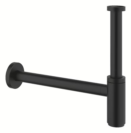 Syfon umywalkowy Grohe Phantom Black z dużą nasuwaną rozetą
