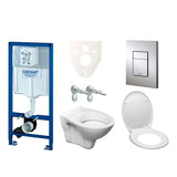 Zestaw WC podtynkowy S-Line Pro z modułem Grohe Rapid SL, spłuczką, przyciskiem i deską sedesową MISKA wc