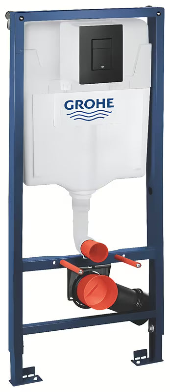 Zestaw instalacyjny Grohe Rapid SL pro miska WC wisząca ze stelażem podtynkowym GD 2 i przyciskiem Even phantom black