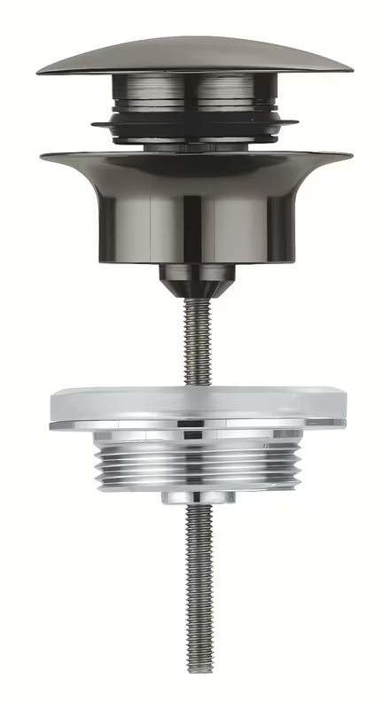 Odpływ do umywalki Grohe w wykończeniu brushed hard graphite z korkiem klik-klak