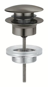 Odpływ do umywalki Grohe w wykończeniu brushed hard graphite z korkiem klik-klak